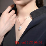Emerald Carved Lucky Angel Jade Pendant Chinese Necklace Charm
