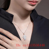 Emerald Carved Lucky Angel Jade Pendant Chinese Necklace Charm