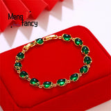 Emerald Chalcedony 24K Plated Bracelet Charms Jade Jewelry Women