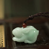 Natural Emerald Chinese Zodiac Pendant Necklace Jewellery