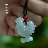 Natural Emerald Chinese Zodiac Pendant Necklace Jewellery