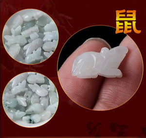 Natural Emerald Chinese Zodiac Pendant DIY Necklace Jewellery
