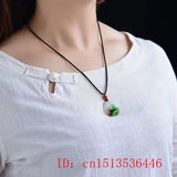Natural Emerald Maitreya Buddha Pendant Necklace Charm