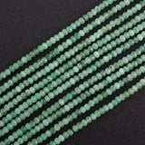 Natural Emerald Faceted Rondelle Beads 2x3mm