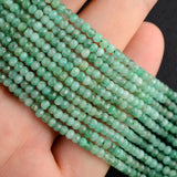 Natural Emerald Faceted Rondelle Beads 2x3mm
