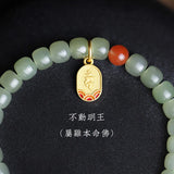 Natural Emerald Zodiac Charm Bracelet for Women Men