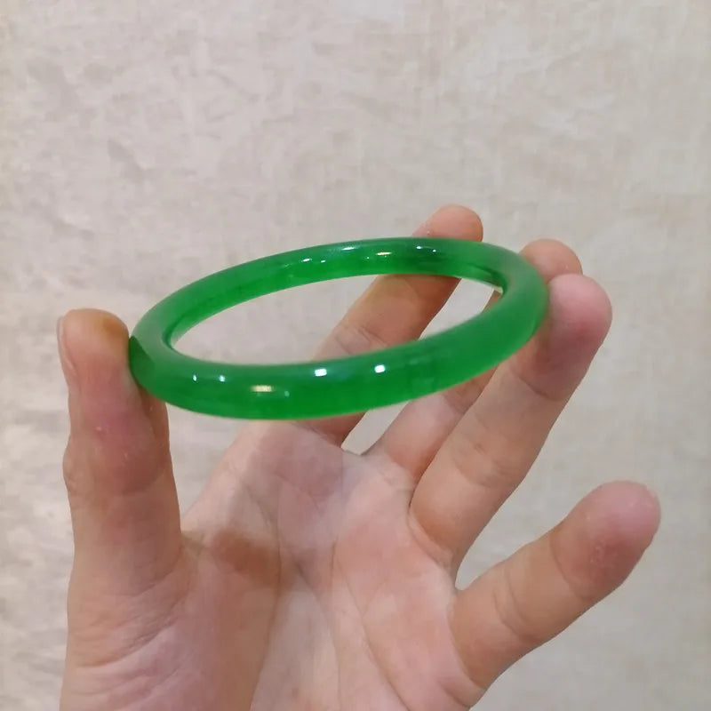 Hand Carved Green Jade Bracelet - Men's & Women's