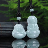 Natural Emerald Guanyin Buddha Pendant Necklace Charm Jewellery