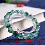 Emerald Jade 8-10mm Beads Bracelet Elastic Bangle Woman Luck Amulet Gift