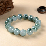 Natural Emerald Jade Beads Bracelet Elastic Bangle Charm Jewellery