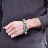 Natural Emerald Jade Beads Bracelet Elastic Bangle Charm Jewellery