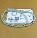 Emerald Green Jade Round Beads Necklace Jadeite Charm Jewelry