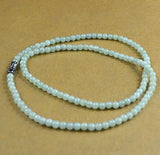 Emerald Green Jade Round Beads Necklace Jadeite Charm Jewelry