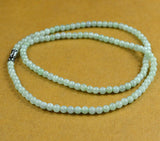 Emerald Green Jade Round Beads Necklace Jadeite Charm Jewelry