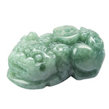 Emerald Money Pixiu Pendant Necklace Hand-Carved Luck Amulet