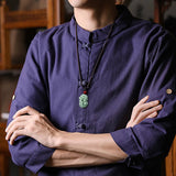 Emerald Money Pixiu Pendant Necklace Hand-Carved Luck Amulet