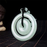 Emerald Mother and Child Safety Buckle Pendant Necklace