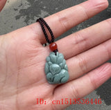 Emerald Nine Tailed Fox Pendant Necklace Charm