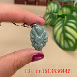 Emerald Nine Tailed Fox Pendant Necklace Charm