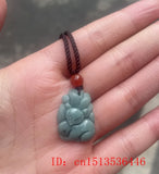 Emerald Nine Tailed Fox Pendant Necklace Charm
