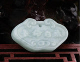 Emerald Pendant DIY Natural Emerald Long Life Lock Pendant Jade Necklace