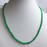 Small Emerald Ruby Sapphire Beads Necklace Natural Jade Stone
