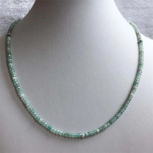 Small Emerald Ruby Sapphire Beads Necklace Natural Jade Stone