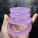 Emerald Violet Jade Bracelet Ice Pink Purple Bangle Jadeite