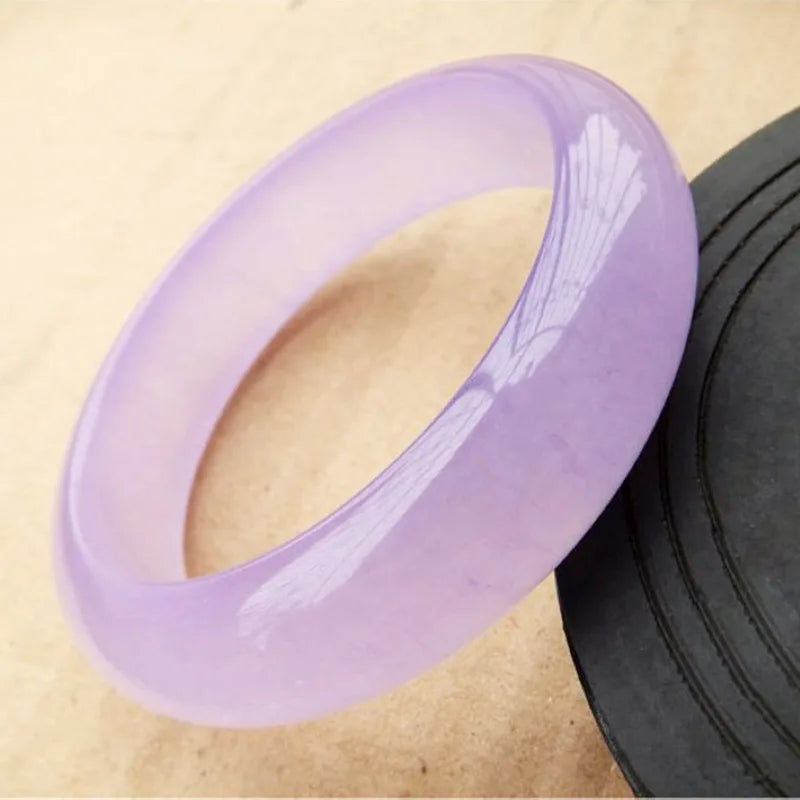 Emerald Violet Jade Bracelet Ice Pink Purple Bangle Jadeite