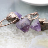 Vintage Quartz Pendant, Amethyst Healing Crystal Necklace