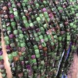 Epidote Zoisite Stone Beads Cube 15'' Strand