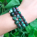 Faceted Epidote Zoisite Stone Beads for Jewelry Making 15''