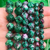 Faceted Epidote Zoisite Stone Beads for Jewelry Making 15''