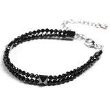 3MM Spinel Stone Bracelet Hematite Chain Jewelry Men Women Health Gift