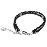 3MM Spinel Stone Bracelet Hematite Chain Jewelry Men Women Health Gift