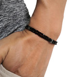3MM Spinel Stone Bracelet Hematite Chain Jewelry Men Women Health Gift