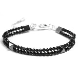 3MM Spinel Stone Bracelet Hematite Chain Jewelry Men Women Health Gift