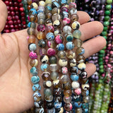 Faceted Agate Stone Mix Beads 10-12mm 15 Inch