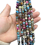Faceted Agate Stone Mix Beads 10-12mm 15 Inch