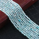 Faceted Amazonite Stone Football Shape Loose Beads 15'' Strand