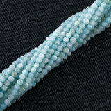 Faceted Amazonite Stone Football Shape Loose Beads 15'' Strand