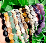 Faceted Amazonite Amethysts Opal Pink Quartz Stone Beads