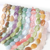 Faceted Amazonite Amethysts Opal Pink Quartz Stone Beads