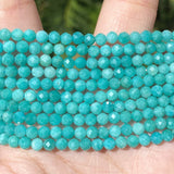 Natural Amazonite Round Stone Beads for Jewelry Making