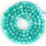Natural Amazonite Round Stone Beads for Jewelry Making