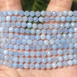 Faceted Aquamarines Round Beads 2 3 4mm