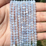 Faceted Aquamarines Round Beads 2 3 4mm