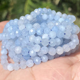 Faceted Aquamarines Round Beads 2 3 4mm