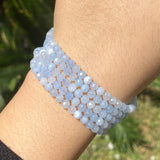 Faceted Aquamarines Round Beads 2 3 4mm