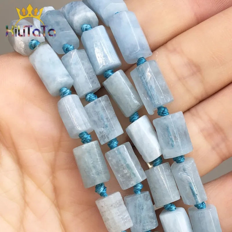 Faceted Aquamarines Gem Stone Beads for Jewelry Making